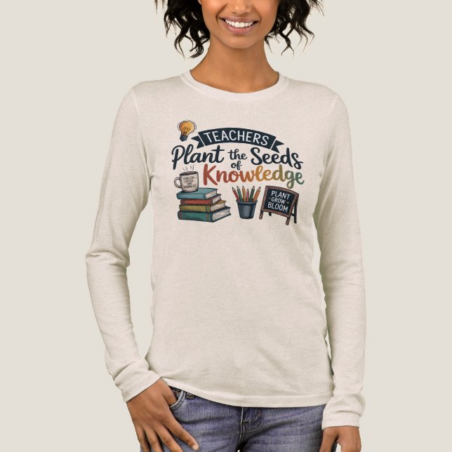 Teacher Gift Sublimation Design, Back to School  Tri-Blend Shirt (Front)