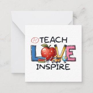 Teacher Gift | Teach Love Inspire Card