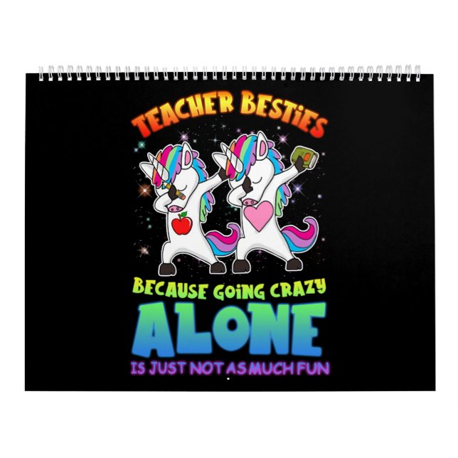 Teacher Gift | Teacher Besties Because Going Crazy Calendar (Cover)