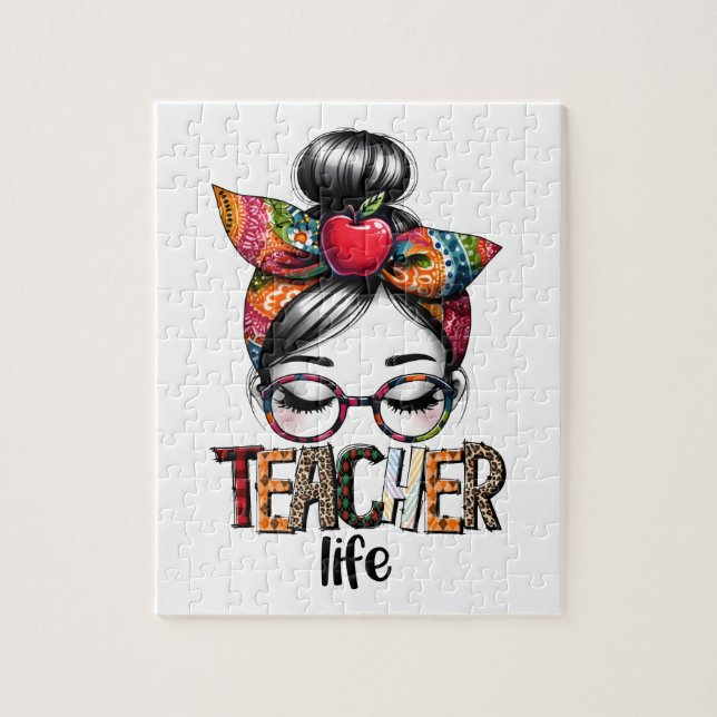 Teacher Gift | Teacher Life Jigsaw Puzzle (Vertical)