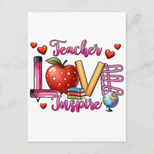Teacher Gift Teacher Love Inspire Postcard
