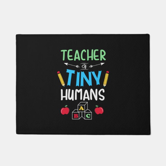 Teacher Gift Teacher Tiny Humans Doormat (Front)