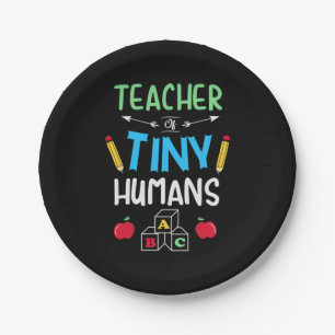 Teacher Gift Teacher Tiny Humans Paper Plate
