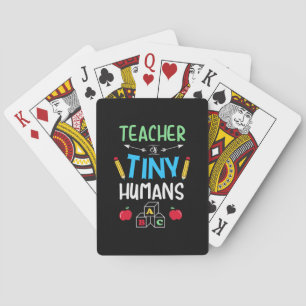 Teacher Gift Teacher Tiny Humans Playing Cards