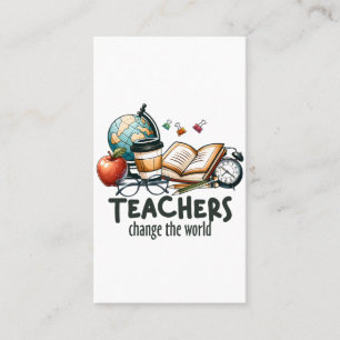 Teacher Gift Teachers Change The World Business Card