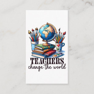 Teacher Gift   Teachers Change The World Enclosure Card