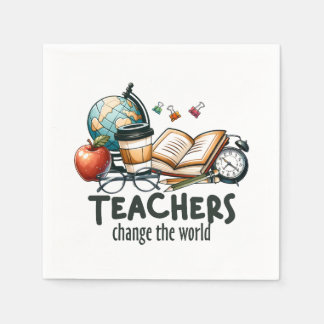 Teacher Gift | Teachers Change The World Napkin