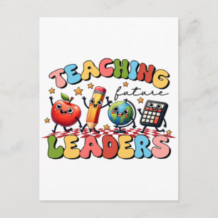 Teacher Gift Teaching Future Leaders Holiday Postcard