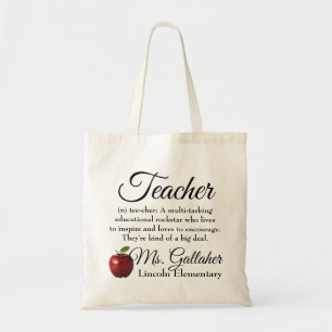 Teacher gift tote bag