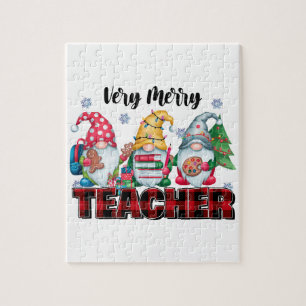 Teacher Gift Very Merry Teacher Jigsaw Puzzle