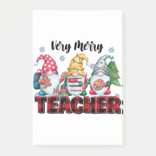 Teacher Gift Very Merry Teacher Post-it Notes