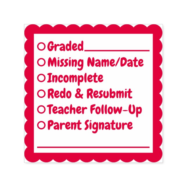 Teacher Grading  Self-inking Stamp (Design)