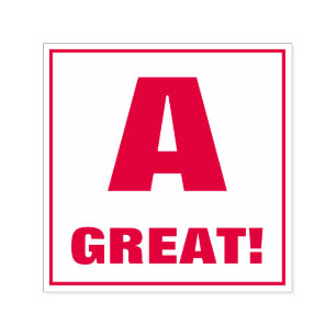 Teacher Grading Stamp: A, GREAT! Self-inking Stamp