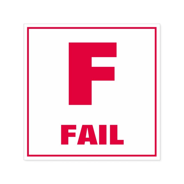 Teacher Grading Stamp: F - FAIL Self-inking Stamp (Design)