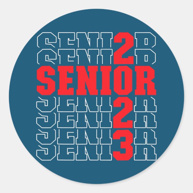 Teacher Graduation CLASS OF 2023  Classic Round Sticker (Front)