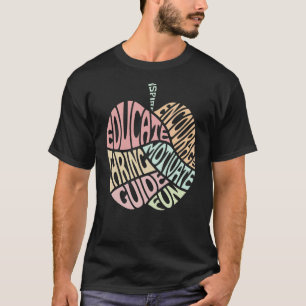 Teacher Graphic For Women Inspire Motivate Apple T-Shirt