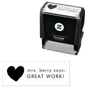 Teacher Great Work Add Your Text Self-inking Stamp
