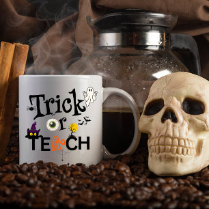 Teacher Halloween Coffee Mugs Trick Or Teach