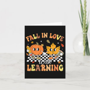 Teacher Halloween Fall In Love With Learning Thank Card