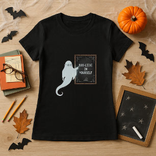 Teacher Halloween Ghost & Chalkboard BOO-LIEVE T-Shirt