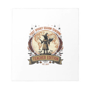 Teacher Halloween Shirt for First Spooky Season Te Notepad