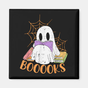 Teacher Halloween Shirt Ghost Teacher Book Library Magnet