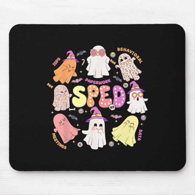 Teacher Halloween Spooky Special Education Team  Mouse Pad (Front)