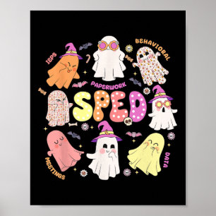 Teacher Halloween Spooky Special Education Team Poster