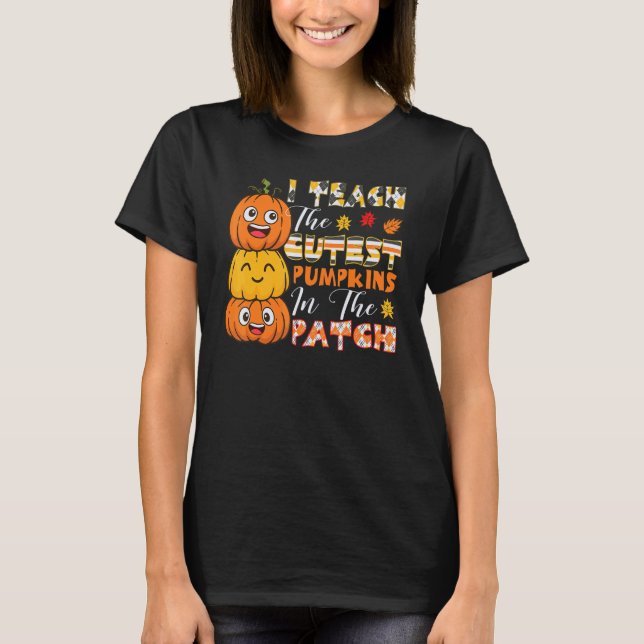Teacher Halloween Teacher Kindergarten Cutest Pump T-Shirt (Front)