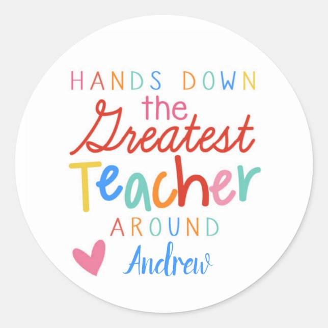 Teacher Hand Sanitizer or Soap Sticker (Front)