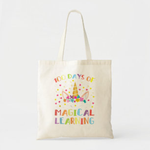 Teacher Happy 100 Days Of School Magical Learning  Tote Bag