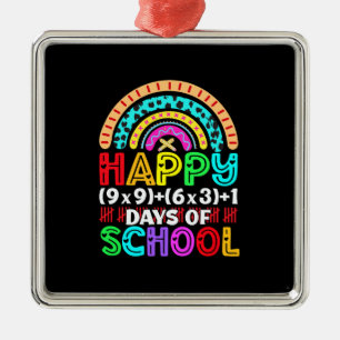 Teacher Happy 100 Days Of School Metal Tree Decoration