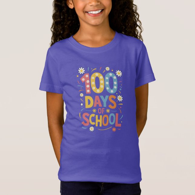 Teacher Happy 100th Day of School T-shirt (Front)