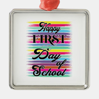 Teacher Happy First Day Of School Metal Tree Decoration