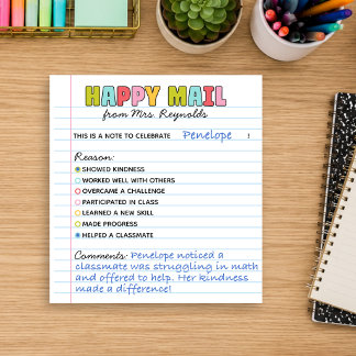 Teacher Happy Mail Notepad