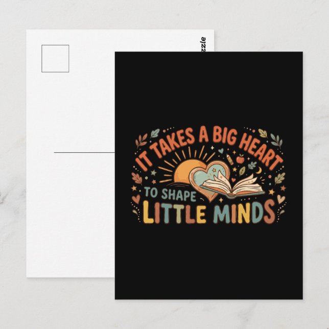 Teacher Heart Quote Postcard (Front/Back)