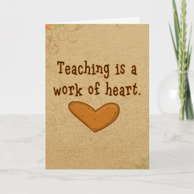 Teacher Heart Thank You Card (Front)
