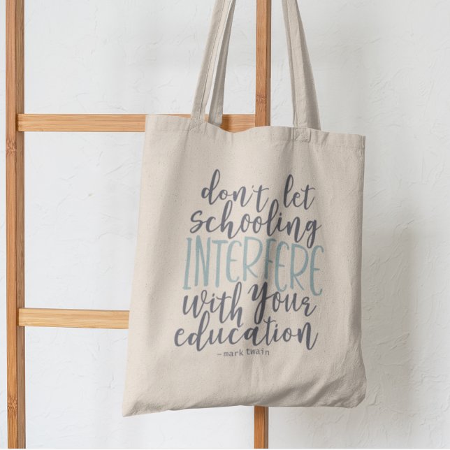 Teacher, Homeschool, Education Typography Quote  Tote Bag (Creator Uploaded)