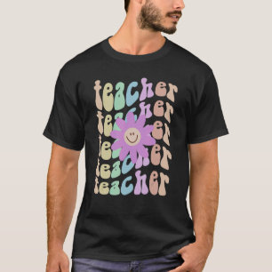 TEACHER I Teach School Elementary Squad Retro Pur T-Shirt