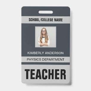 Teacher ID Card Badge