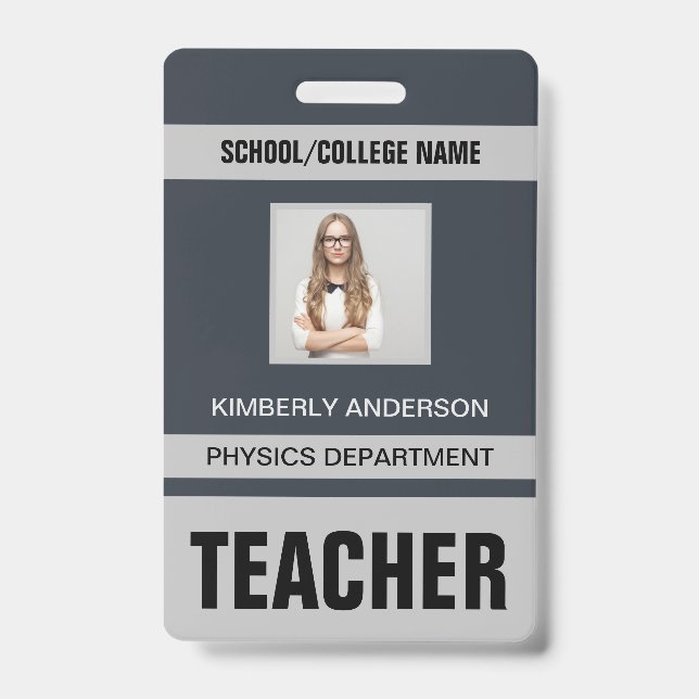 Teacher ID Card Badge (Front)
