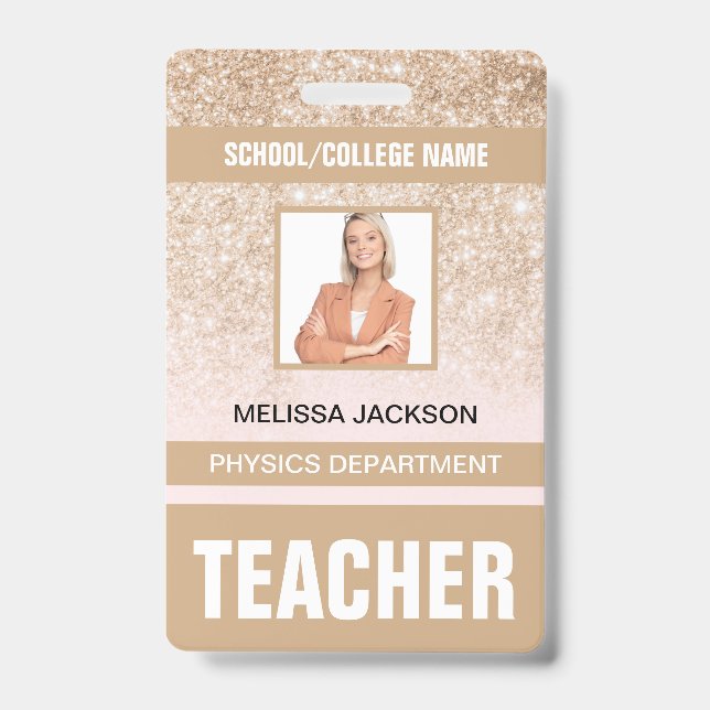 Teacher ID Card Badge (Front)