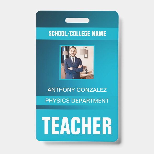 Teacher ID Card Badge (Front)