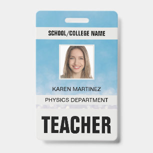 Teacher ID Card Badge