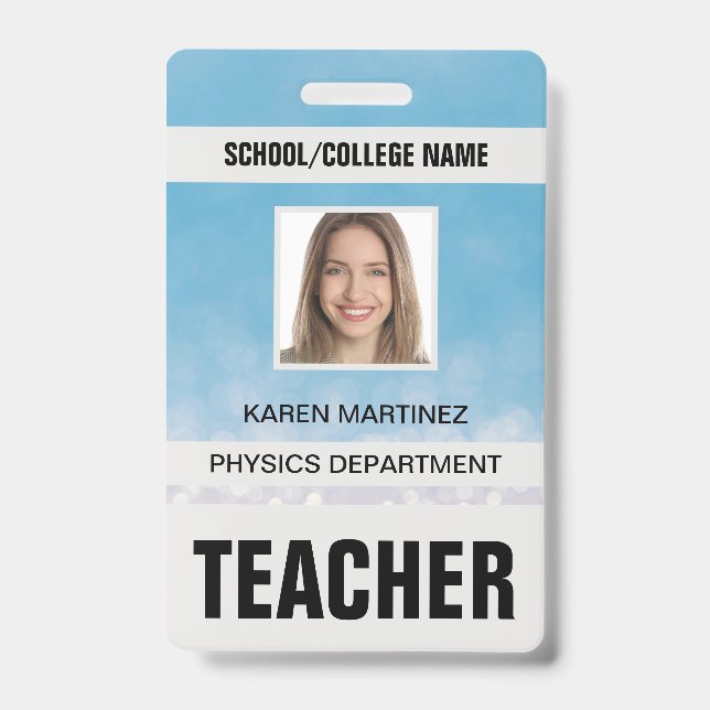 Teacher ID Card Badge (Front)