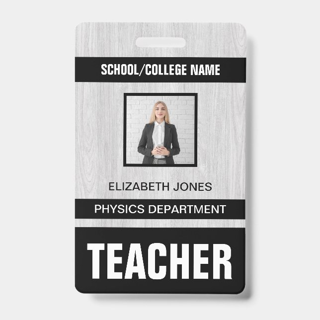 Teacher ID Card Badge (Front)