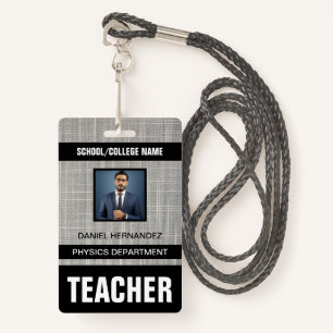 Teacher ID Card Badge ID Badge