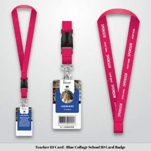 Teacher ID Card   Blue Collage School ID Card Badge