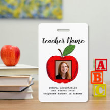 Teacher ID school teacher school photo Badge ID Badge
