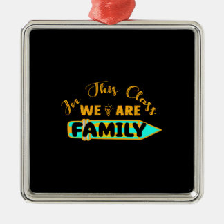 Teacher In This Class We Are Family Metal Tree Decoration